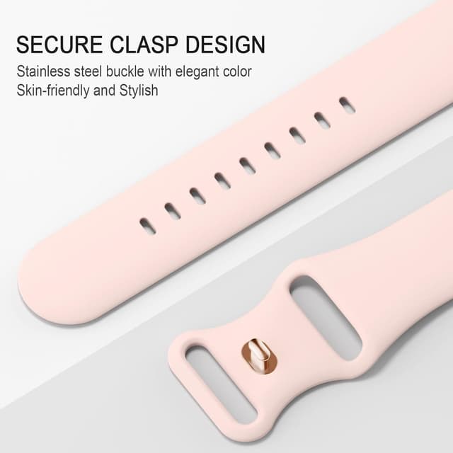 Detalle de Adepoy 4-Pack Silicone Sport Strap for Apple Watch Series 11, 10, 9 and Ultra (38mm–49mm)
