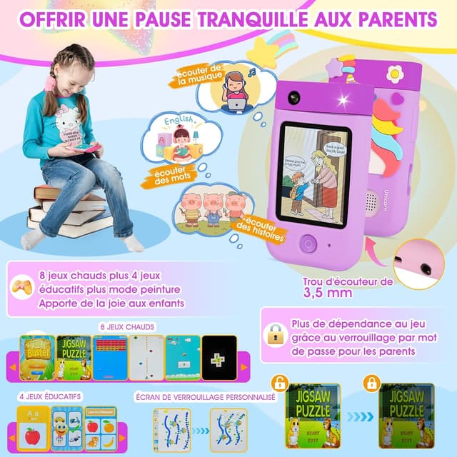 Thumbnail 4 de ARNSSIEN A200 Appareil photo enfant 1080P