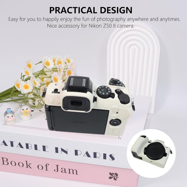 Detalle de Z50 II Soft Silicone Protective Case Cover (Off White) for Nikon Z50 II