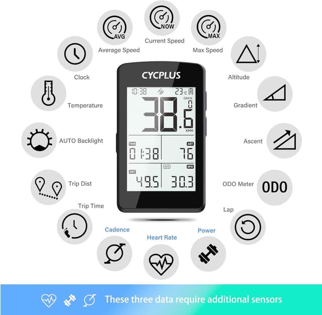 Detalle 1 de CYCPLUS ANT+ GPS per bici 2,8