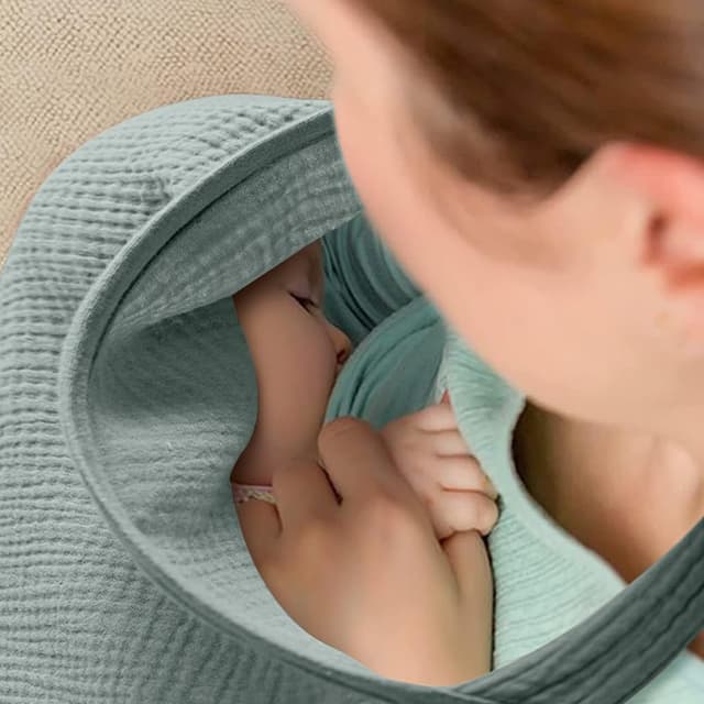 Detalle 2 de Aolso nursing cover 100% cotton muslin