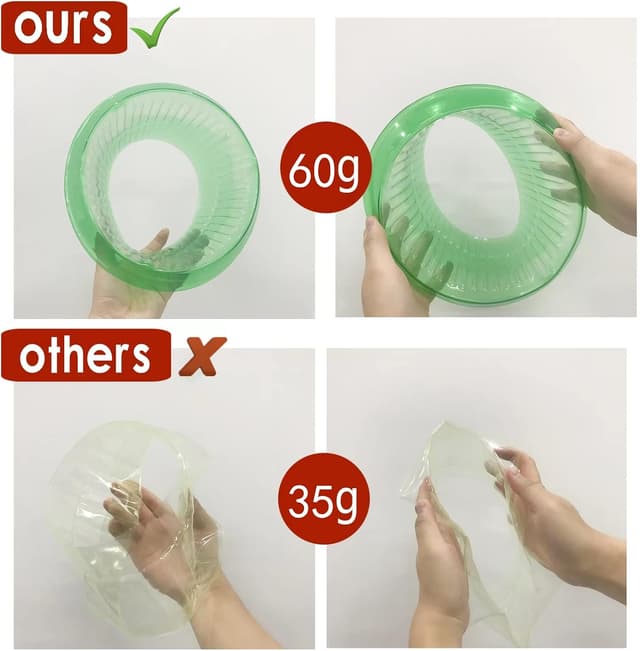 Detalle 1 de Schneckenkragen / Schneckenzaun (12 Stück) zum Schutz von Salat- und Kohlpflanzen, Ø 24 cm, grün