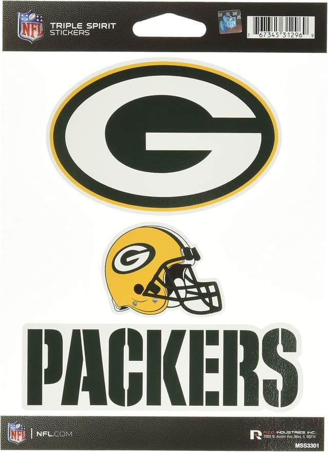 Thumbnail 6 de NFL Football Triple Spirit Stickers Triple Sticker Sheet (5 x 7-inch) for Team Pride