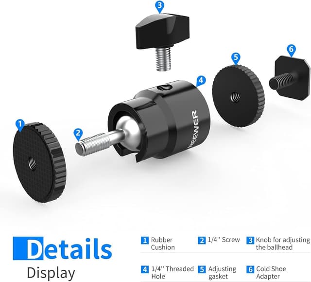 Thumbnail 1 de Neewer ST17 mini ball head 2-pack with 1/4” screw