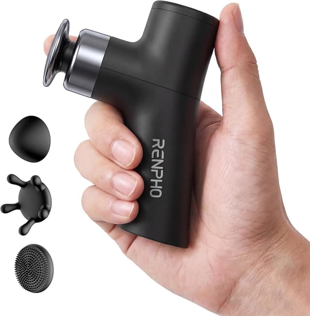 Detalle de RENPHO Micro One Super Mini Massage Gun (4 speeds) — ultra-portable percussion massager for neck, shoulders and legs