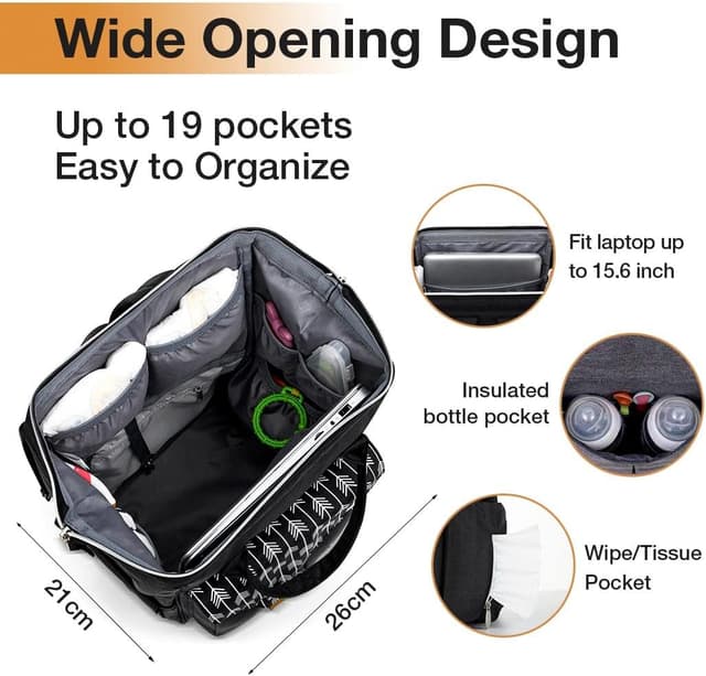 Thumbnail 2 de Lekebaby Nappy Changing Bag Backpack 23L