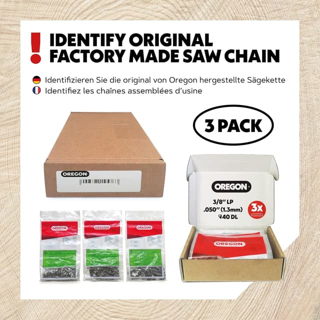 Thumbnail 4 de Oregon Pack de 3 cadenas 3/8" LP para espada 25 cm