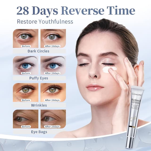 Detalle de Retinol Under Eye Cream (0.7 Fl Oz) — Anti-Aging Treatment for Dark Circles, Puffiness & Wrinkles