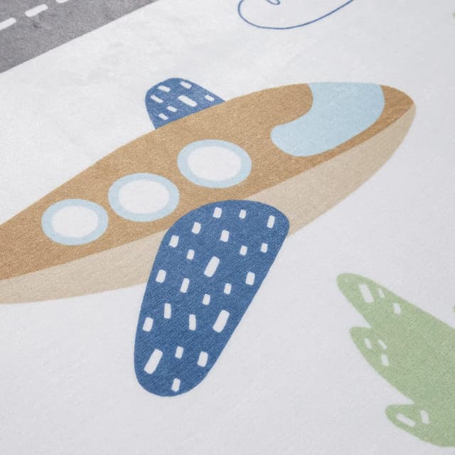 Detalle 2 de Paco Home Kinderteppich rund Ø 150 cm – rutschfest, knieschonend fürs Kinderzimmer