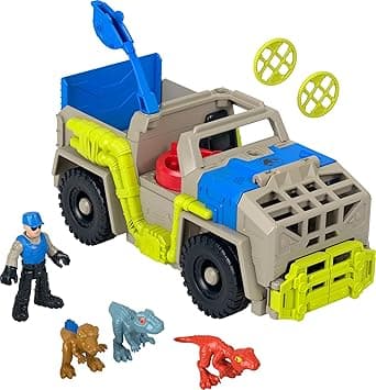 Detalle de Fisher-Price Imaginext Jurassic World Camión y Dinosaurios 🚚🦖