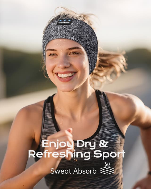 Thumbnail 3 de Musicozy Sleep Headphones Ultra Soft Headband