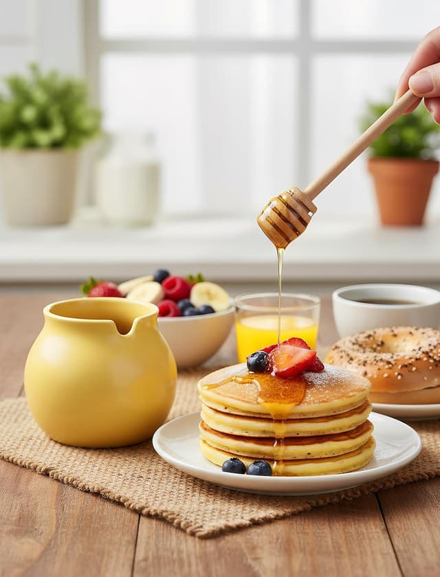 Thumbnail 2 de NiHome Ceramic Honey Jar with Dipper