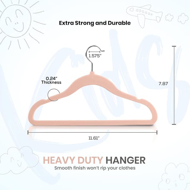 Thumbnail 1 de Utopia Home Grucce in velluto 28 cm rosa 30 pezzi