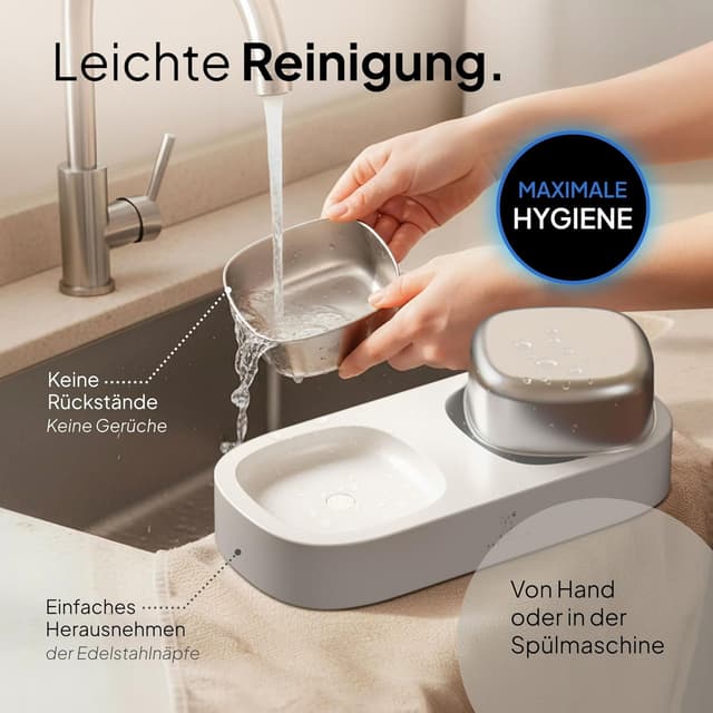 Detalle de Pretty Paw Erhöhter Katzennapf 2‑in‑1