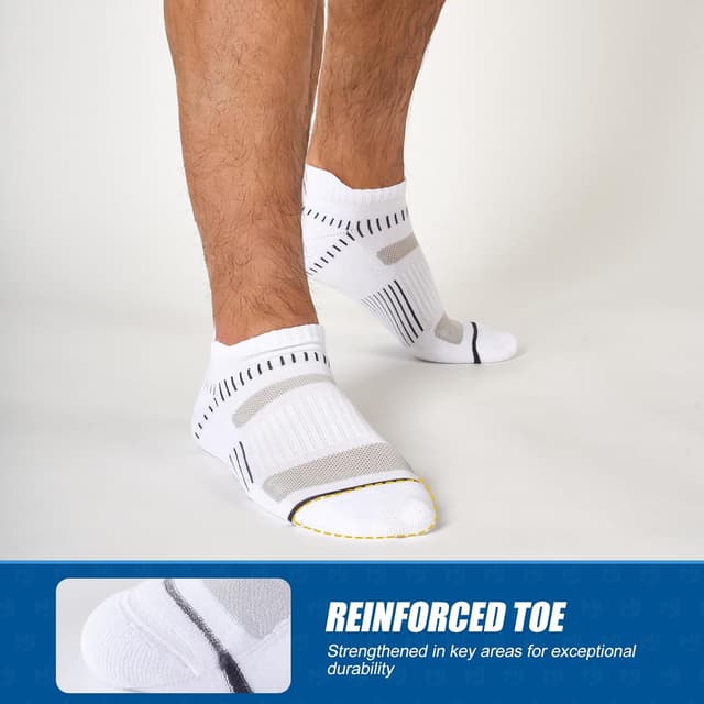Thumbnail 6 de Niofind Trainer Socks (6 Pairs) Cushioned Ankle Low Cut Sports Socks for Men & Women