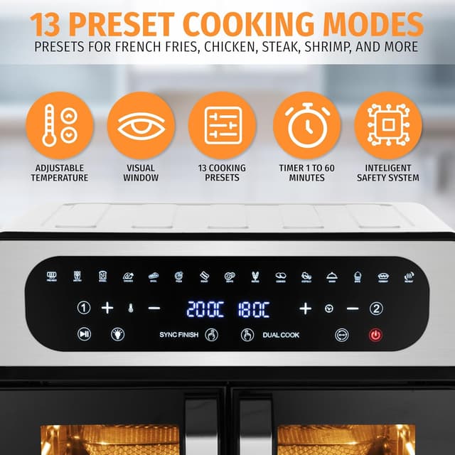 Thumbnail 5 de Nyxi 20L Air Fryer Oven with Dual Glass Doors