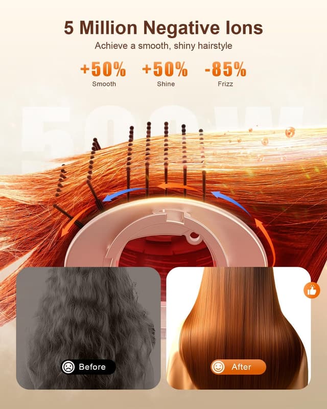 Detalle 2 de Tqcir 5-in-1 Hair Dryer Brush 1.25