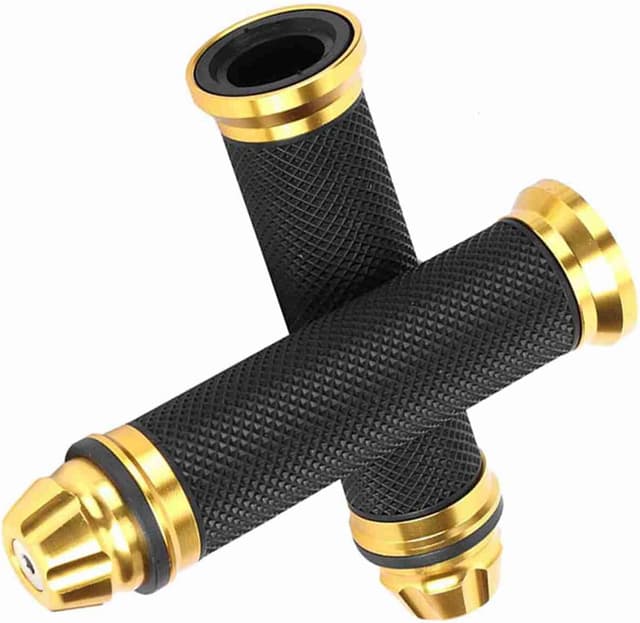 Thumbnail 4 de Motorcycle Gold Handlebar Lever Grips 7/8 inch