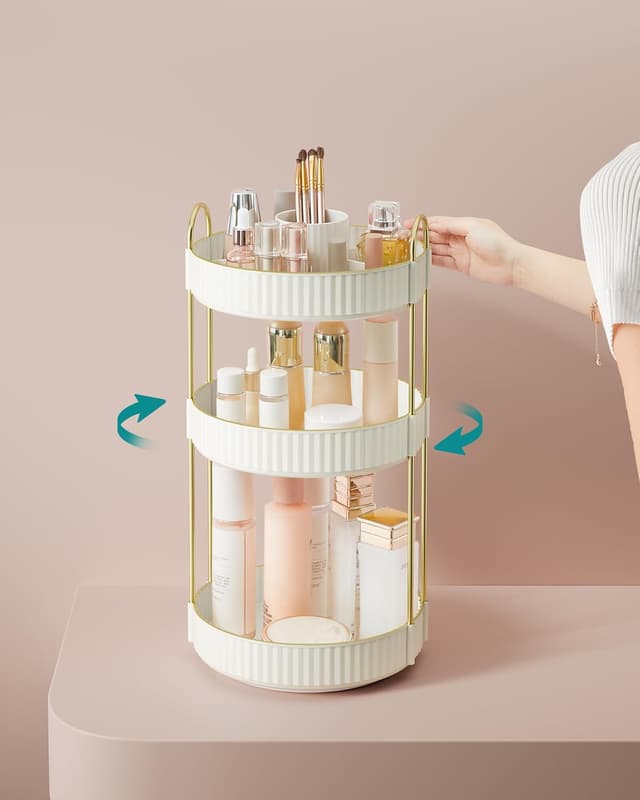 Detalle 2 de SONGMICS Make-up Organizer drehbar 3 Ebenen