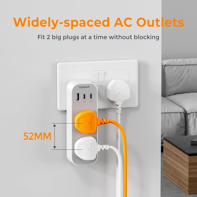 Detalle de TESSAN USB C charger adapter 3250W