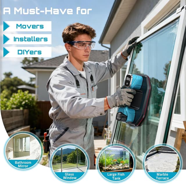 Detalle de SEESII Akku Saugheber für Fliesen 300 kg