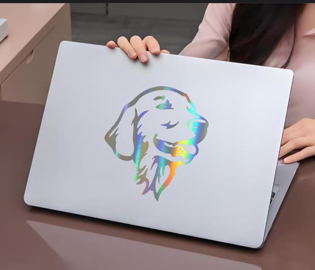 Thumbnail 4 de TIZIKJ Holografischer Golden Retriever Aufkleber 25 cm