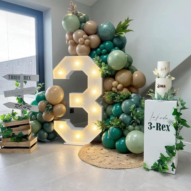 Detalle de 60-Piece Sage Green, Gold & Brown Latex Balloons Woodland Camo Set for Jungle Safari & Hunting Parties