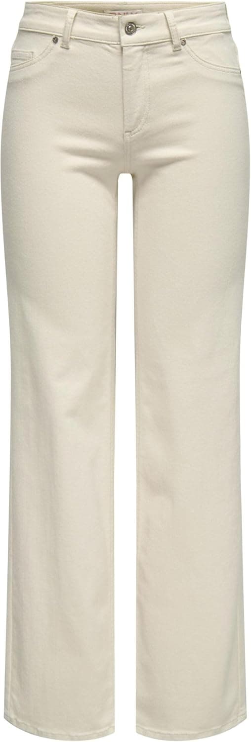 Detalle de ONLY Female Straight-Fit Jeans ONLBLUSH mit mittlerer Taille – gerade geschnitten