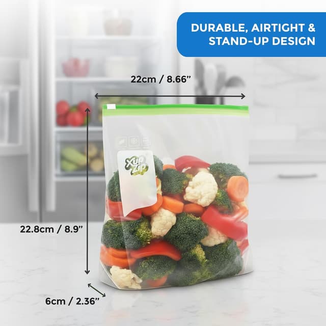 Detalle de XupZip Slider Freezer Bags 2.27L, 30 pack