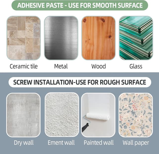 Thumbnail 6 de Anteabee adhesive curtain rod holder set