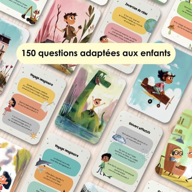 Detalle 2 de Cartes à raconter pour enfants dès 6 ans – 150 questions pour renforcer la relation parent-enfant