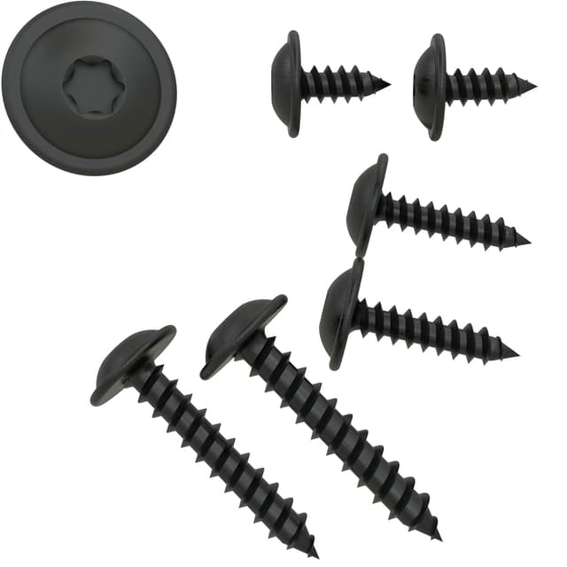 Detalle de 100 AUPROTEC Viti autofilettanti 4,2 x 25 mm TORX mezza tonda flangiata zincata nera DIN 7049