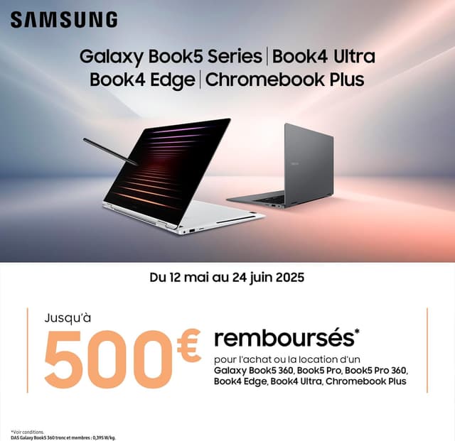 Detalle 2 de Samsung Galaxy Book5 360 15,6" Copilot+PC (2-en-1 convertible) – Core Ultra 7, 16 Go RAM, 1 To, clavier AZERTY FR