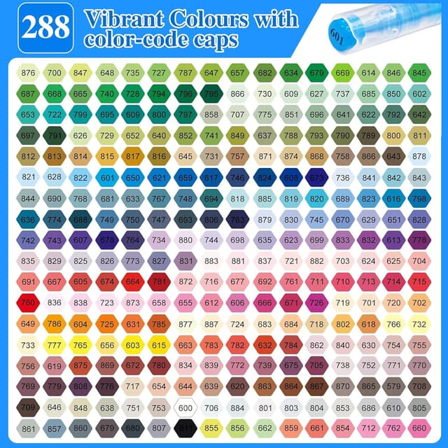 Thumbnail 4 de VAKKI 288 Color Acrylic Paint Pens