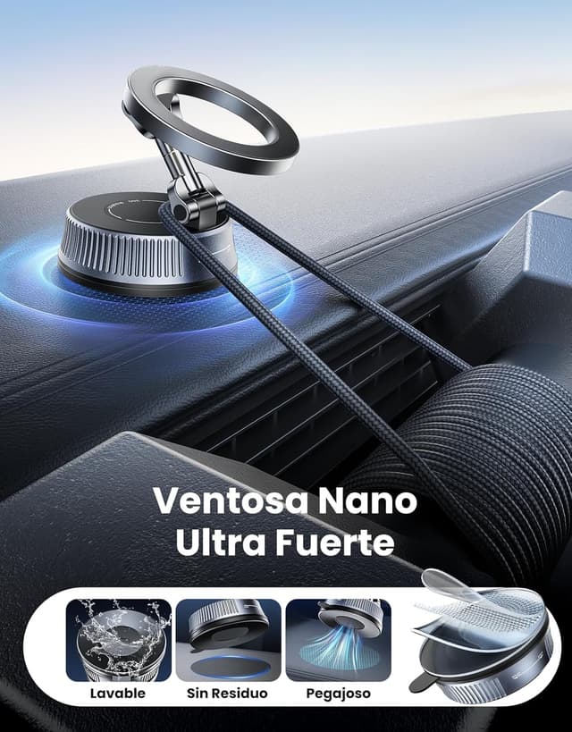 Detalle 2 de EOIWUY soporte magnético coche MagSafe 360°
