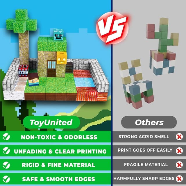 Thumbnail 3 de ToyUnited Nightmare 150 Teile XXL Magnetbausteine