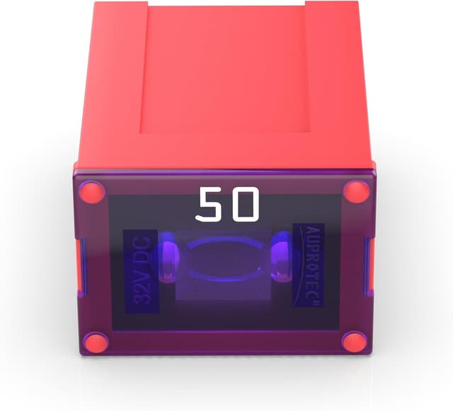 Detalle de AUPROTEC Fusible bloc femelle JCASE Low Profile OTO JLP – 50 A rouge