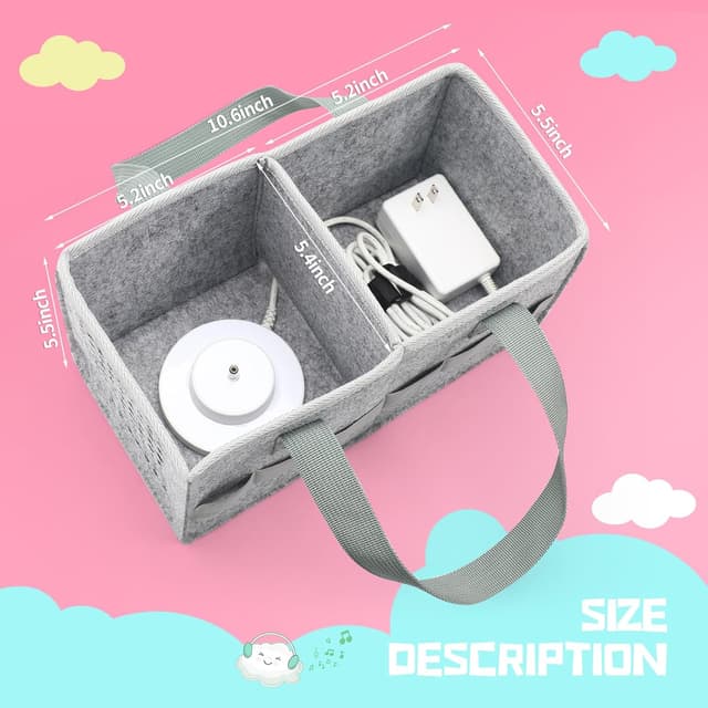 Detalle de Piaclen Carrying Case for Toniebox Audio Player & Figurines Starter Set (Felt Organizer Bag) — Grey