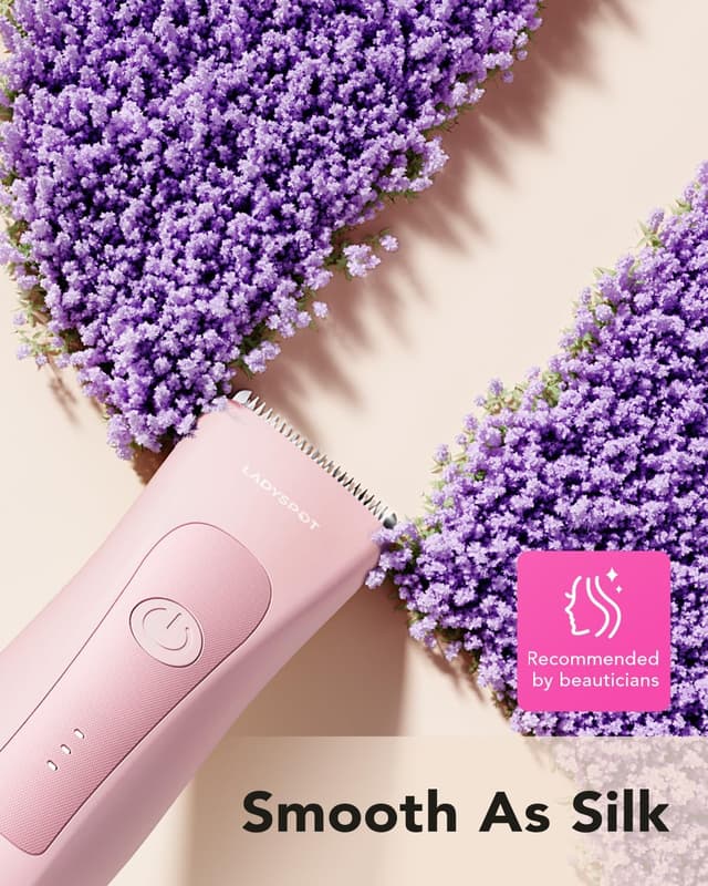 Thumbnail 1 de LADYSPOT Bikini Trimmer for Women (Purple) – Rechargeable wet/dry bikini shaver with 3 guards and hypoallergenic ceramic blade