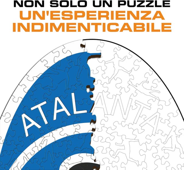 Detalle de Iconic Puzzles Atalanta Logo, puzzle di legno sostenibile 500 pezzi (taglia L)