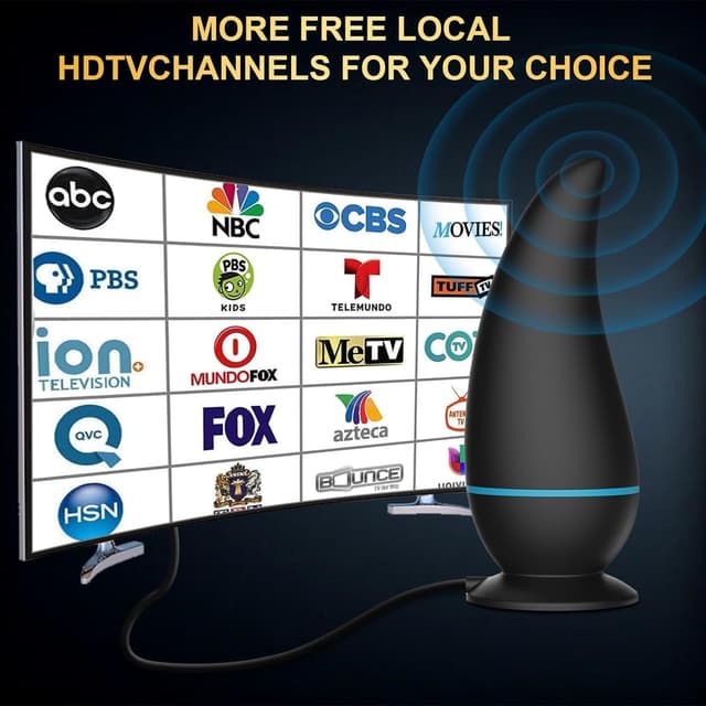 Detalle 2 de Indoor TV Aerial with Signal Booster & Magnetic Base (Freeview) – Portable pick for 4K/1080P