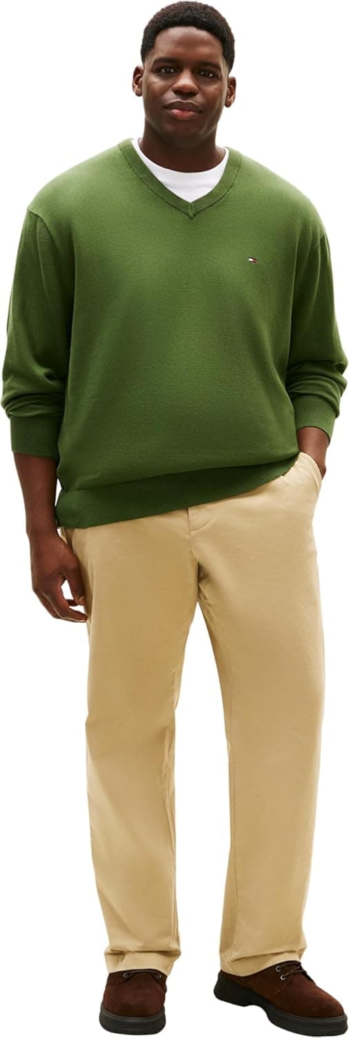 Detalle 2 de Tommy Hilfiger BT-Essential Cotton pullover unisex con scollo a V