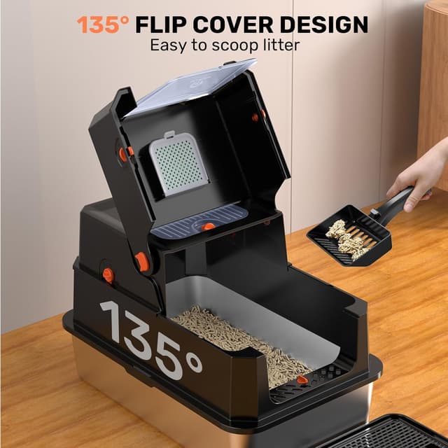 Detalle 2 de HAPAW Stainless Steel Cat Litter Tray — Extra Large 🐱