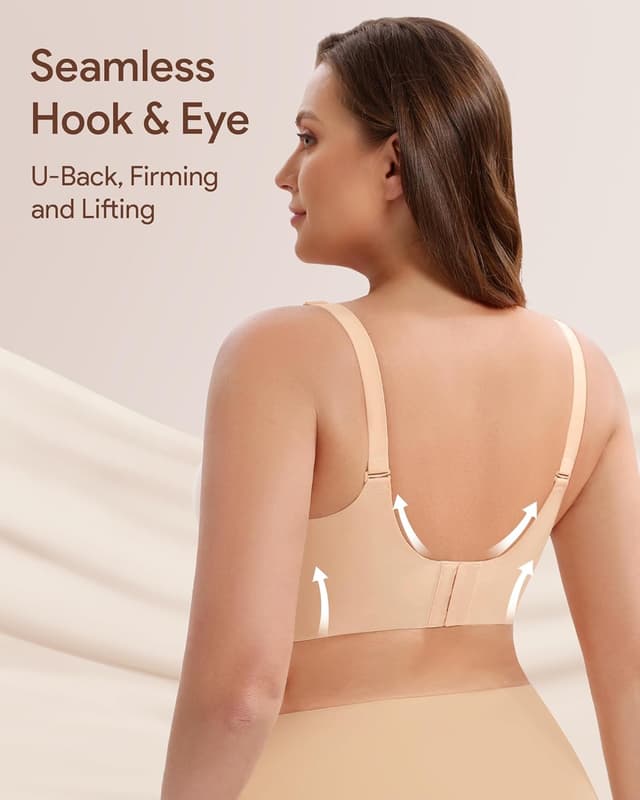 Detalle de Angelhood Seamless Jelly Push Up Wireless Bra (V-Neck, No Underwire)