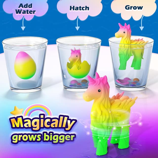 Detalle 2 de Unicorn Hatching Rainbow Eggs 6 Pack