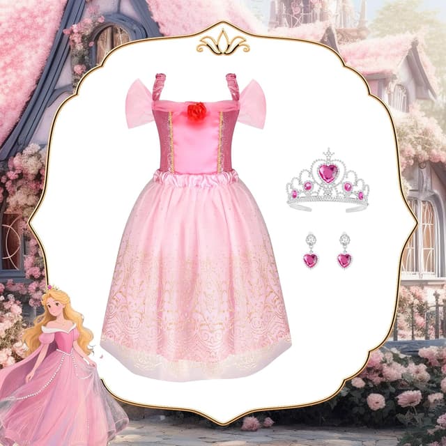 Thumbnail 4 de HAMSILY Princess Dress Up Costume for Girls 3-6