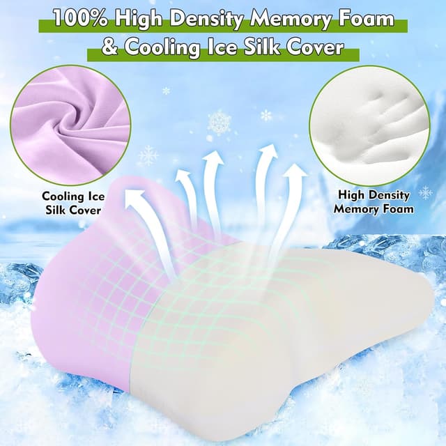 Detalle de Hydomi Foot- & Leg-Rests Orthopaedic Knee Pillow for Side Sleepers with Cooling Cover