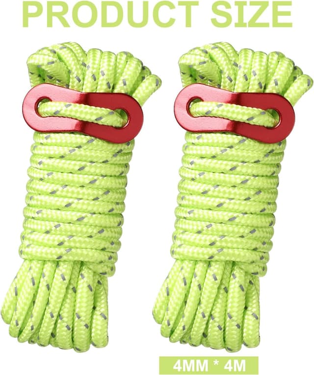 Thumbnail 1 de Abspannseile Camping Nylonschnur mit Seilspanner 4mm Zeltschnur 4M