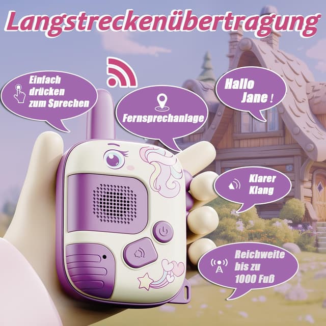 Detalle 2 de 2PCS Einhorn Walkie-Talkies Kinder für 3+