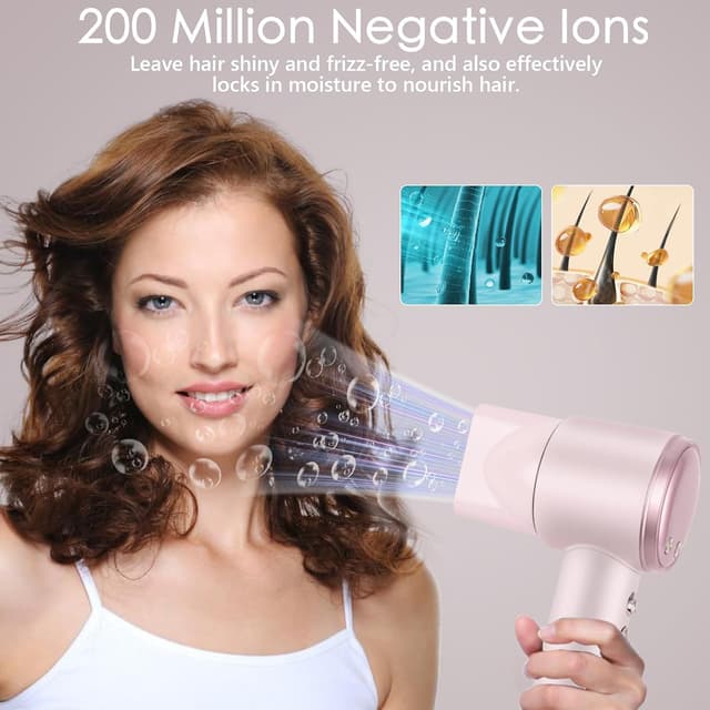 Detalle 2 de GHD Hair Dryer 200 Million Negative Ionic Dryer with 3 Speed 4 Heat Settings — Pink 💇♀